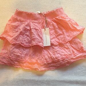 LoveShackFancy Albion Ruffle Mini Skirt